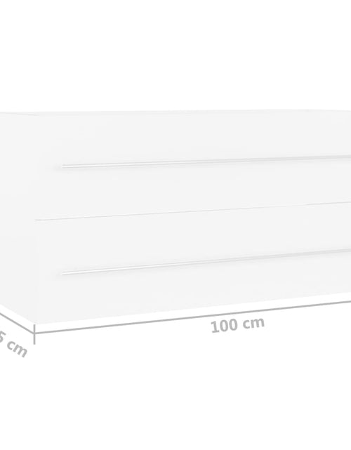 Загрузите изображение в средство просмотра галереи, Dulap de chiuvetă, alb, 100x38,5x48 cm, lemn prelucrat
