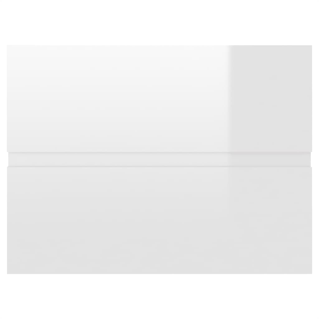 Mască de chiuvetă, alb extralucios, 60 x 38,5 x 45 cm, PAL
