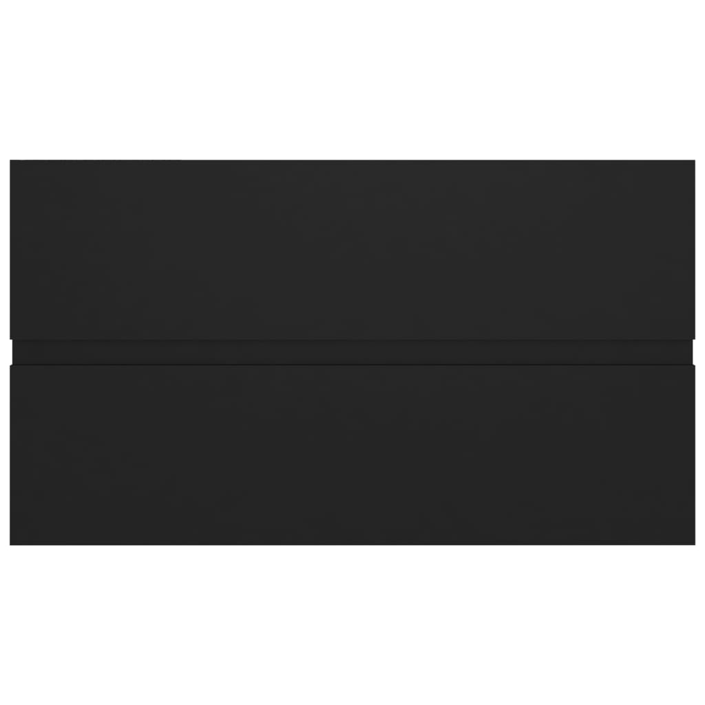 Dulap de chiuvetă, negru, 80 x 38,5 x 45 cm, PAL - Lando