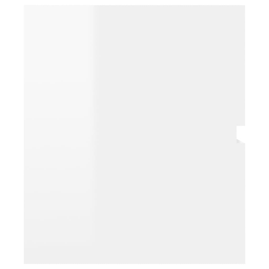 Dulap de chiuvetă, alb extralucios, 80x38,5x45 cm, PAL - Lando