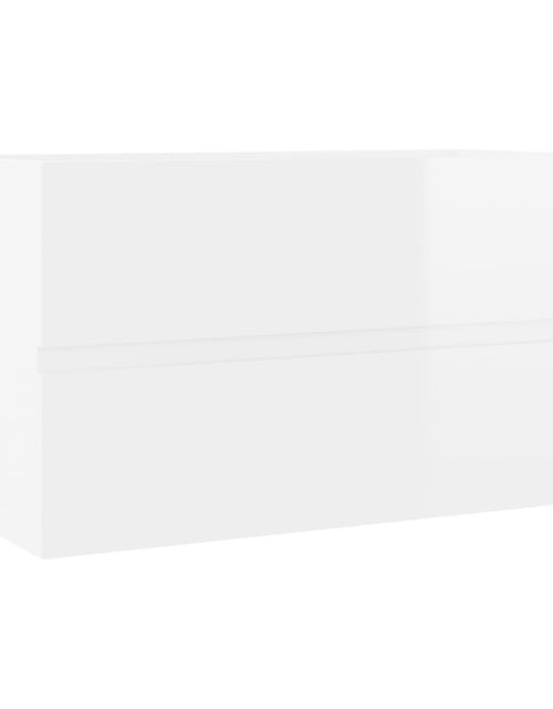 Încărcați imaginea în vizualizatorul Galerie, Dulap de chiuvetă, alb extralucios, 80x38,5x45 cm, PAL - Lando
