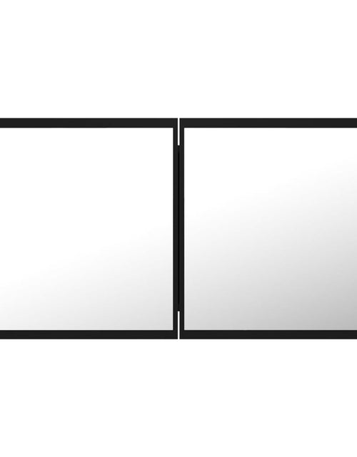Загрузите изображение в средство просмотра галереи, Dulap de baie cu oglindă și LED, negru, 90x12x45 cm acril
