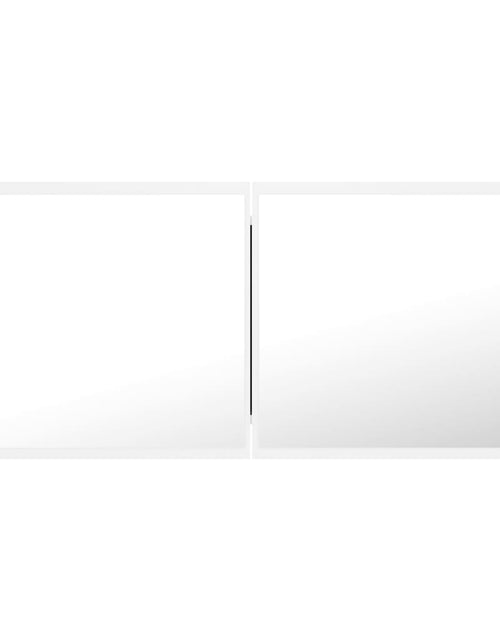Загрузите изображение в средство просмотра галереи, Dulap de baie cu oglindă și LED, alb, 100x12x45 cm, acril
