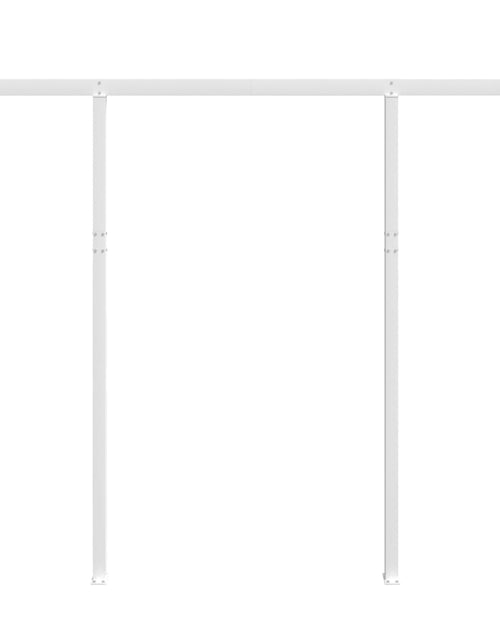 Încărcați imaginea în vizualizatorul Galerie, Set stâlp pentru copertină, alb, 300x245 cm, fier

