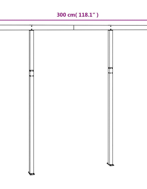 Загрузите изображение в средство просмотра галереи, Set stâlp pentru copertină, alb, 300x245 cm, fier
