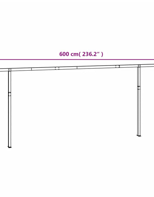 Загрузите изображение в средство просмотра галереи, Set stâlp pentru copertină, alb, 600x245 cm, fier
