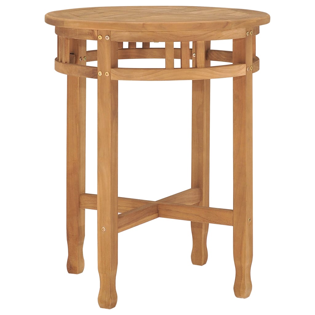 Set de masă pentru grădină cu perne, 3 piese, lemn masiv de tec - Lando