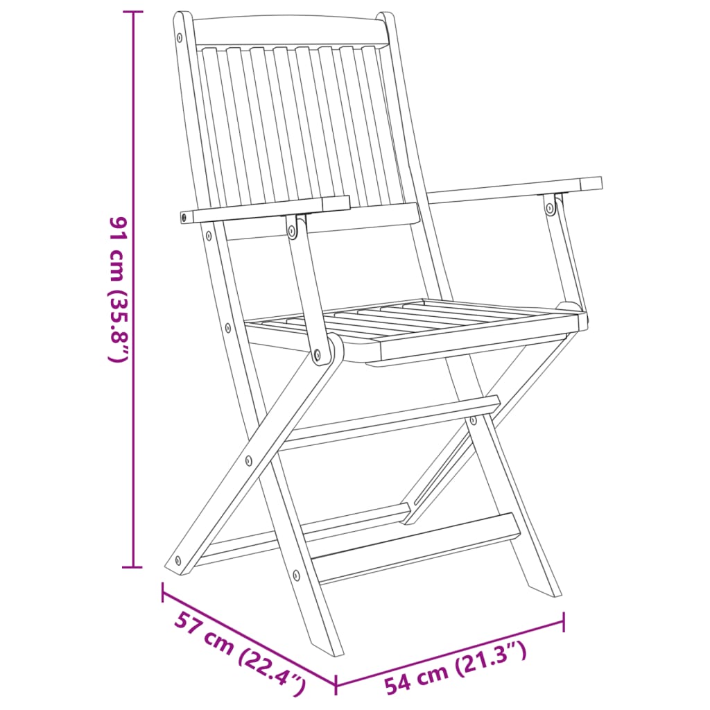 Set mobilier de grădină pliabil, 5 piese, lemn masiv acacia