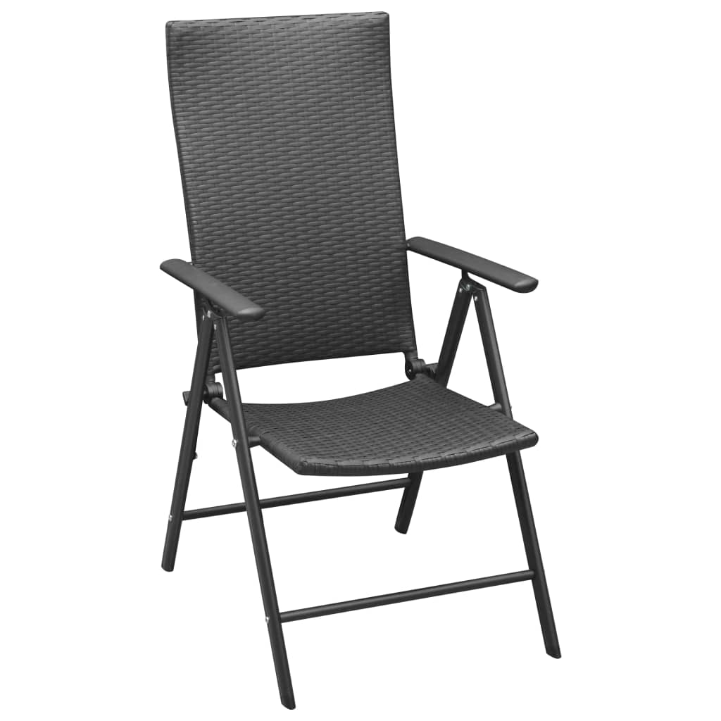 Set mobilier de grădină, 3 piese, negru - Lando