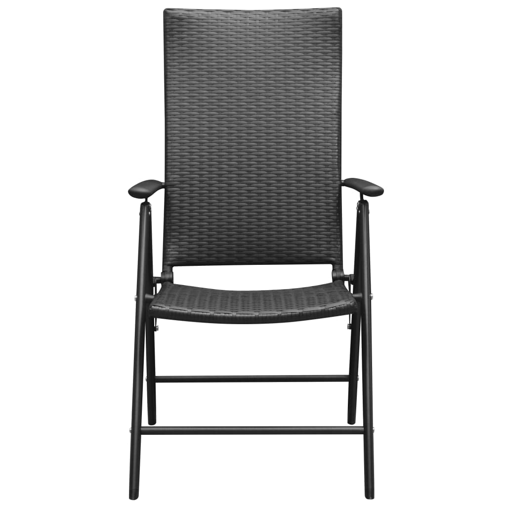 Set mobilier de grădină, 3 piese, negru - Lando