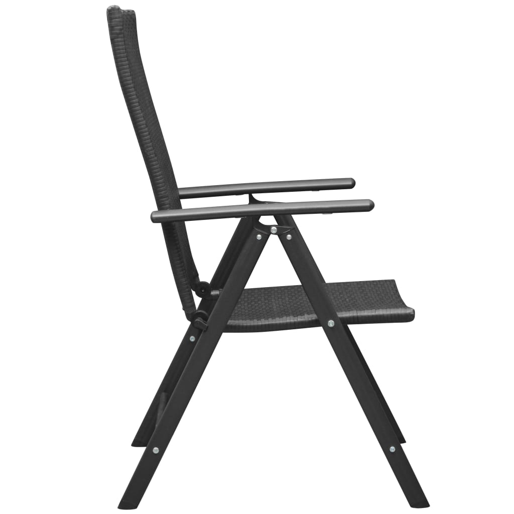 Set mobilier de grădină, 3 piese, negru - Lando