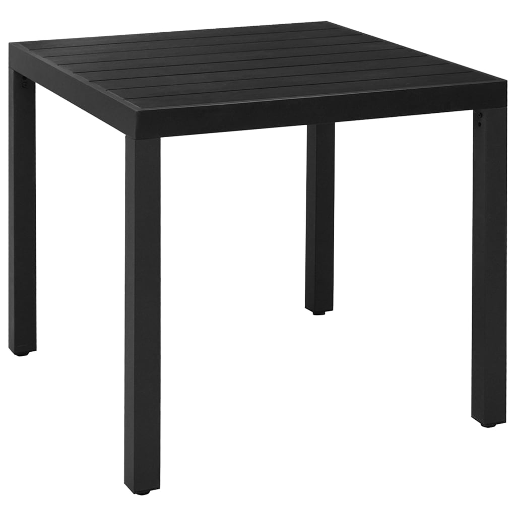 Set mobilier de grădină, 3 piese, negru și maro - Lando