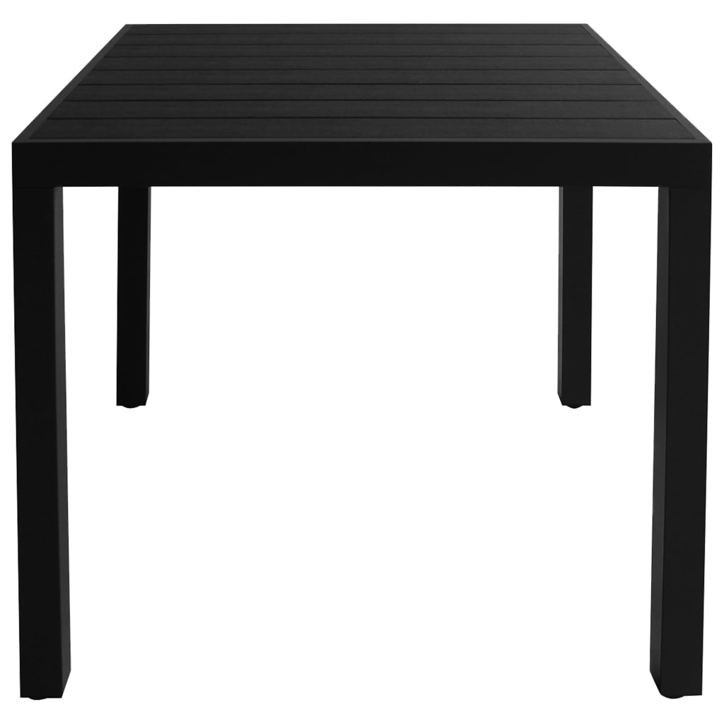 Set mobilier de grădină, 3 piese, negru și maro - Lando