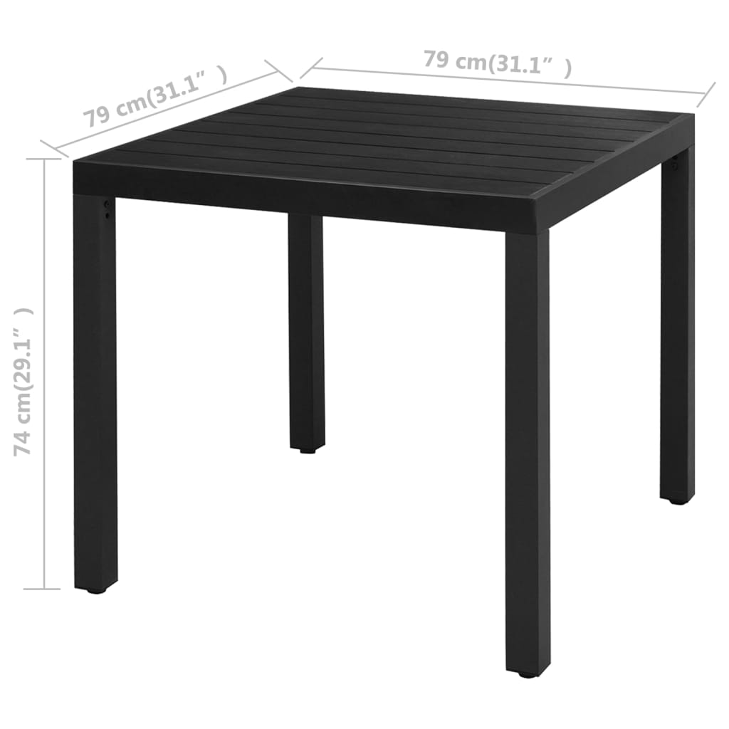 Set mobilier de grădină, 3 piese, negru, ratan PVC - Lando