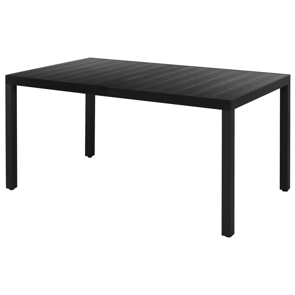 Set mobilier de grădină, 7 piese, negru, ratan PVC