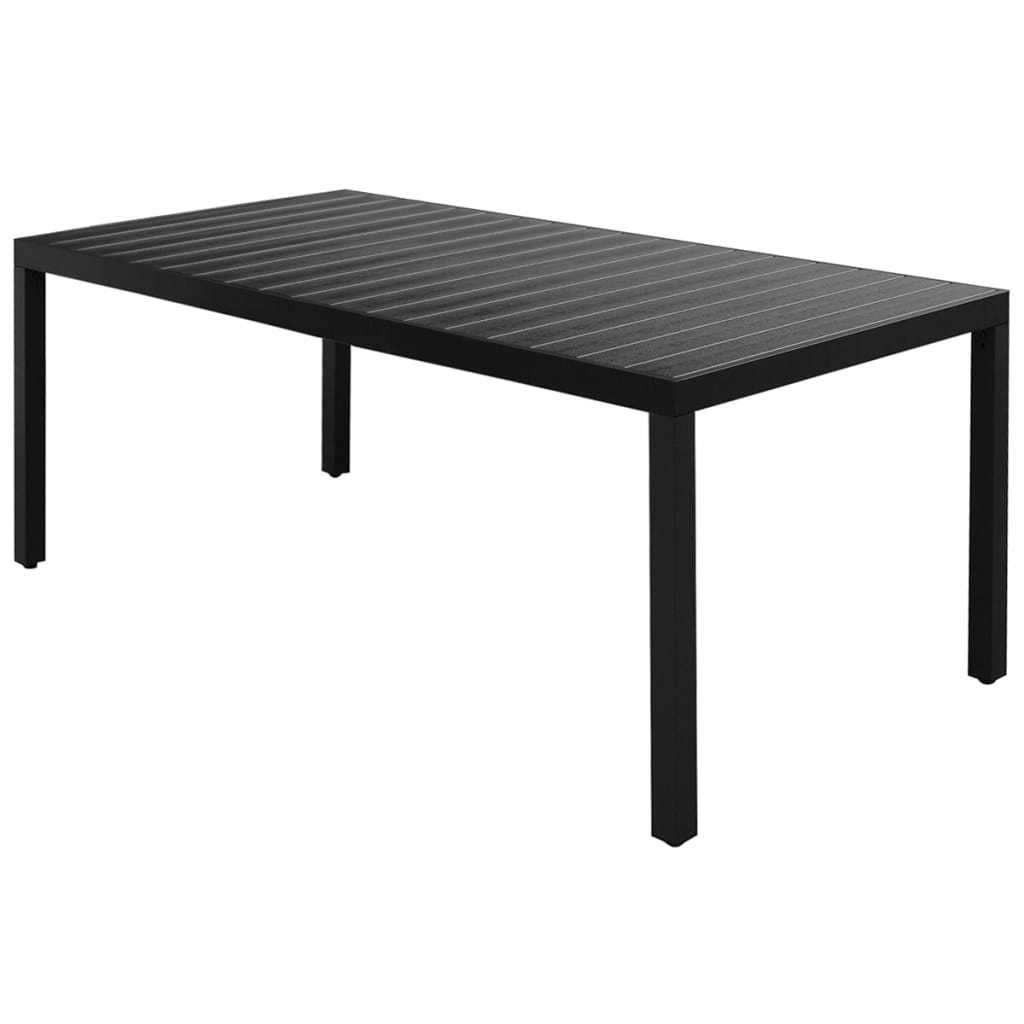 Set mobilier de grădină, 7 piese, negru, ratan PVC