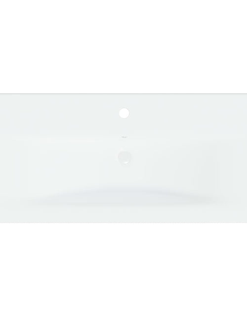 Загрузите изображение в средство просмотра галереи, Chiuvetă încorporată cu robinet, alb, 91x39x18 cm, ceramică
