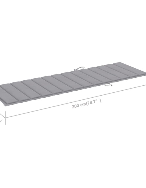 Загрузите изображение в средство просмотра галереи, Șezlong grădină cu perne, 2 persoane, gri, lemn masiv acacia
