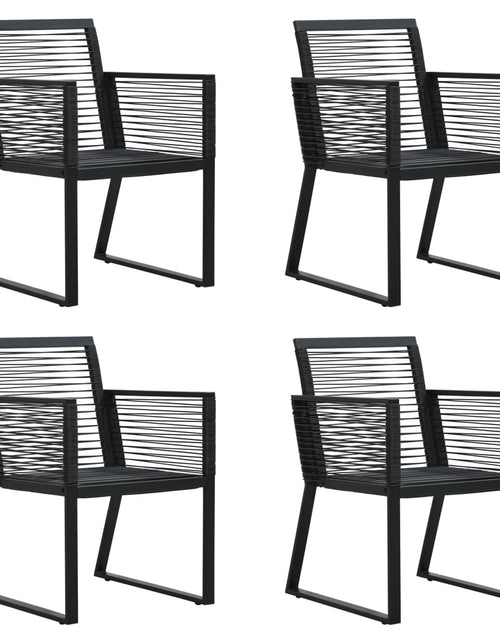 Încărcați imaginea în vizualizatorul Galerie, Set mobilier de exterior, 5 piese, negru, ratan PVC
