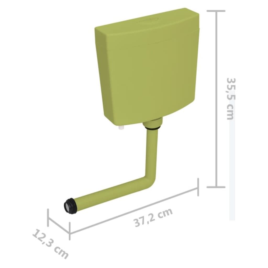 Rezervor de toaletă cu admisie de apă pe fund, 3/6 L, măsliniu - Lando