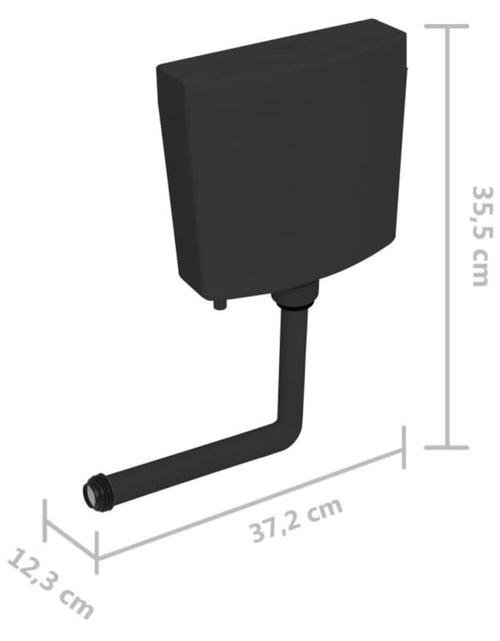 Загрузите изображение в средство просмотра галереи, Rezervor de toaletă cu admisie de apă pe fund, 3/6 L, negru - Lando
