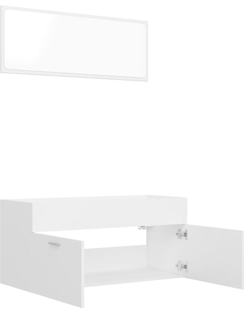 Încărcați imaginea în vizualizatorul Galerie, Set mobilier de baie, 2 piese, alb, PAL - Lando
