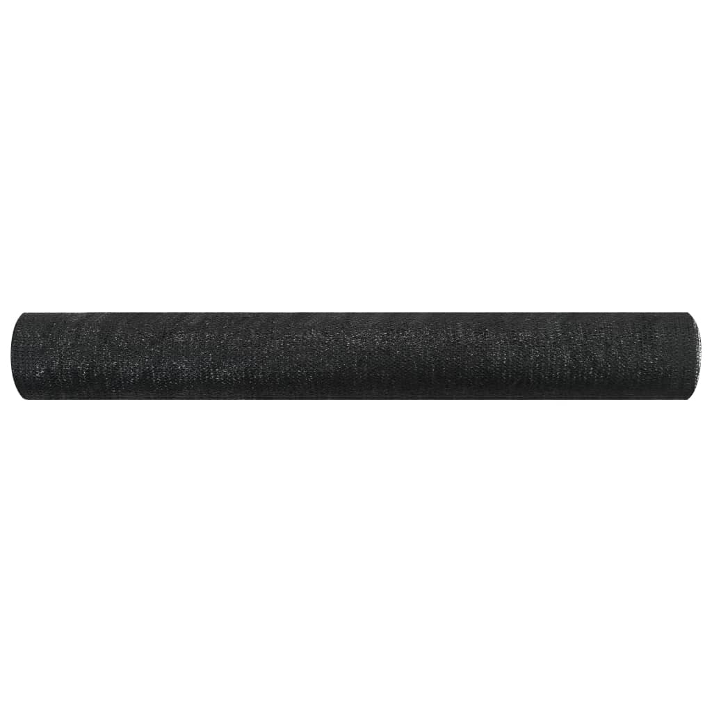 Plasă protecție intimitate, negru, 1x10 m, HDPE, 75 g/m²