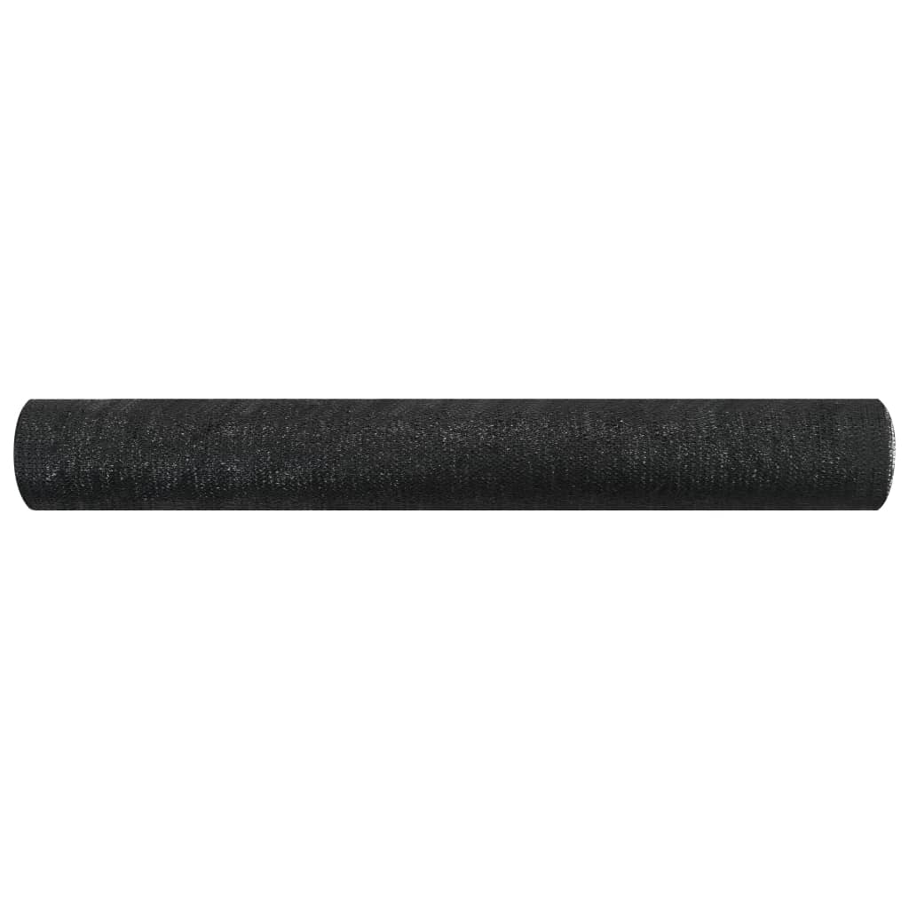 Plasă protecție intimitate, negru, 1x25 m, HDPE, 75 g/m²