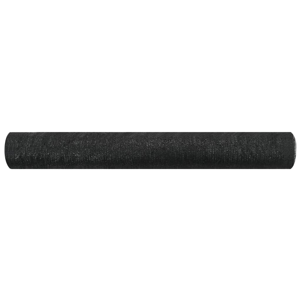 Plasă protecție intimitate, negru, 1x50 m, HDPE, 75 g/m²