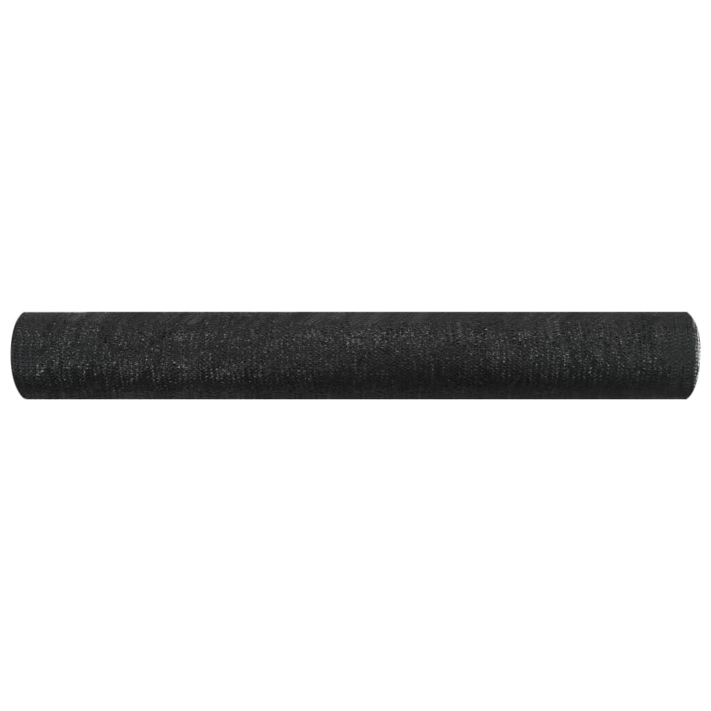 Plasă protecție intimitate, negru, 1,2x25 m, HDPE, 75 g/m²