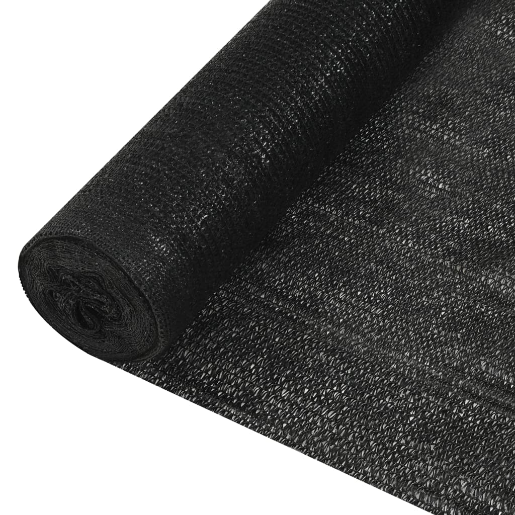 Plasă protecție intimitate, negru, 1x10 m, HDPE, 150 g/m²