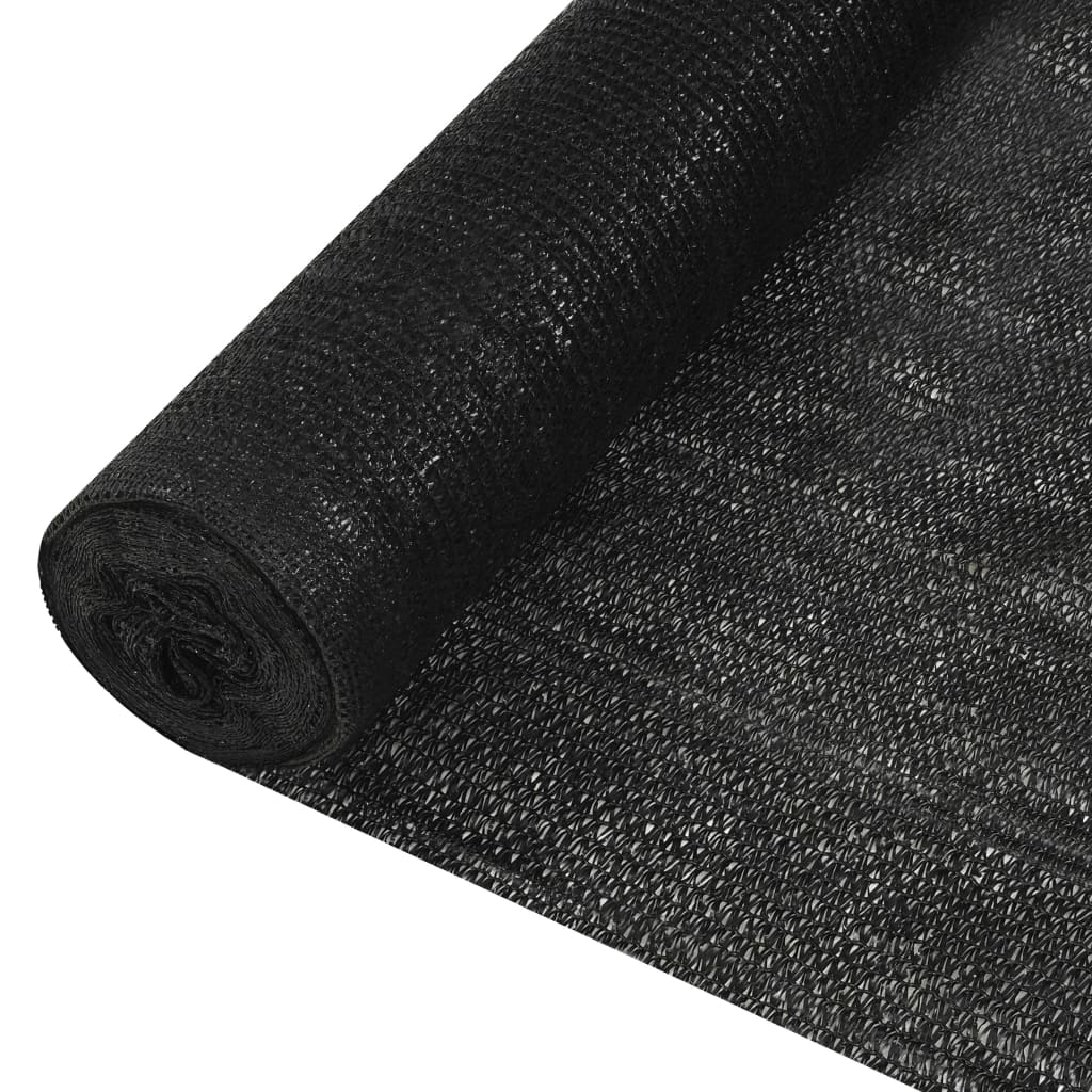 Plasă protecție intimitate, negru, 1,5x50 m, HDPE, 150 g/m²