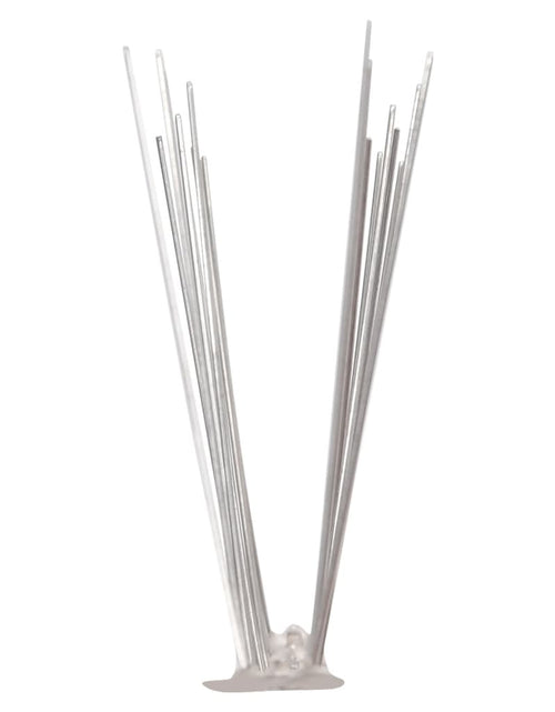 Încărcați imaginea în vizualizatorul Galerie, Set bandă cu țepi antipăsări cu 2 rânduri, 20 buc., oțel, 10 m - Lando
