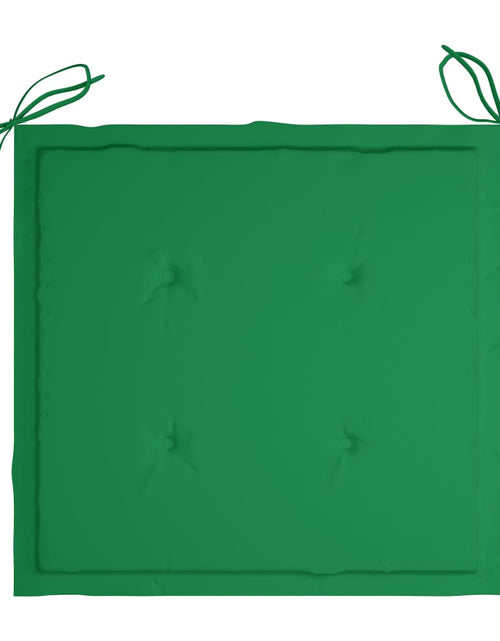 Загрузите изображение в средство просмотра галереи, Scaune de grădină cu perne verzi, 2 buc., lemn masiv tec
