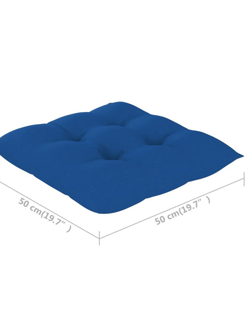 Загрузите изображение в средство просмотра галереи, Scaune de grădină cu perne albastru, 4 buc., lemn masiv tec - Lando
