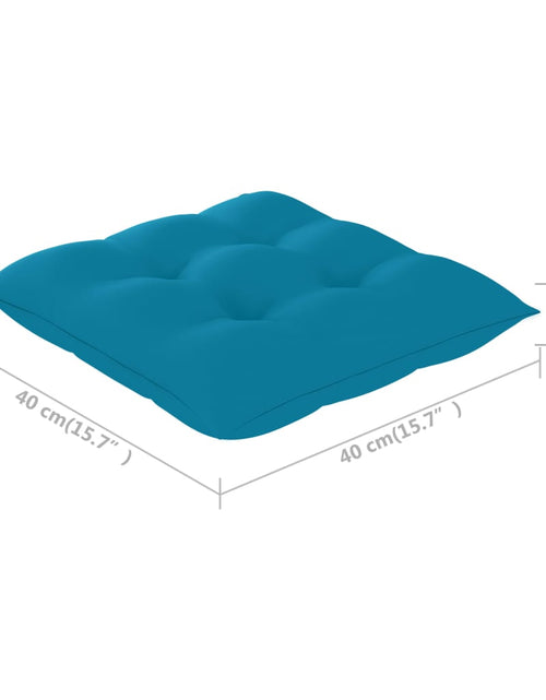 Загрузите изображение в средство просмотра галереи, Scaune grădină cu perne albastru deschis 3 buc. lemn masiv tec
