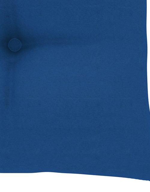Загрузите изображение в средство просмотра галереи, Scaun balansoar cu pernă albastră, lemn masiv de tec
