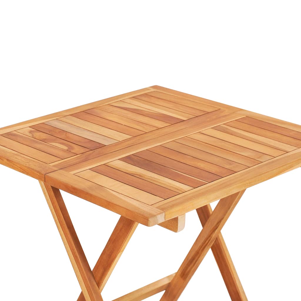 Set mobilier de bistro cu perne gri, 3 piese, lemn masiv de tec