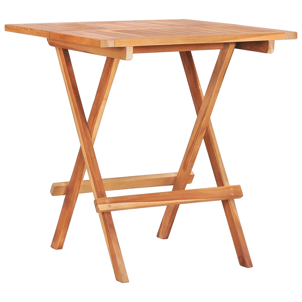 Set mobilier de bistro cu perne gri, 3 piese, lemn masiv de tec