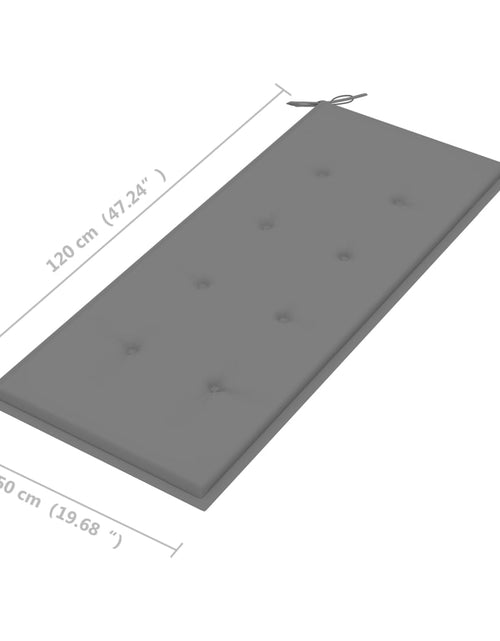 Загрузите изображение в средство просмотра галереи, Bancă de grădină cu pernă, 120 cm, bambus
