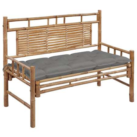 Bancă de grădină cu pernă, 120 cm, bambus - Lando