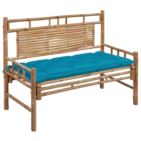 Bancă de grădină cu pernă, 120 cm, bambus - Lando