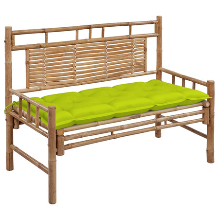Bancă de grădină cu pernă, 120 cm, bambus - Lando