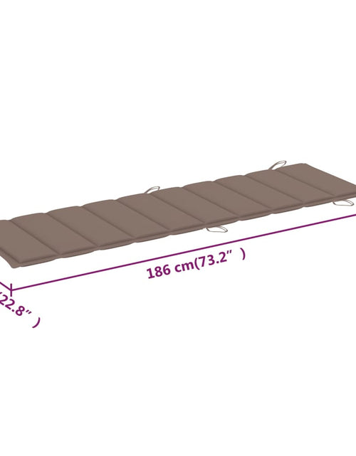 Загрузите изображение в средство просмотра галереи, Șezlong de grădină cu pernă gri, lemn masiv de acacia
