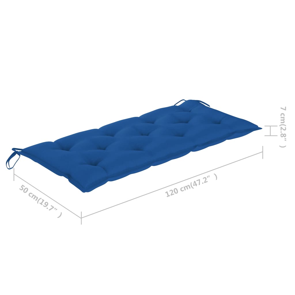 Bancă de grădină cu pernă, 120 cm, lemn masiv de acacia - Lando