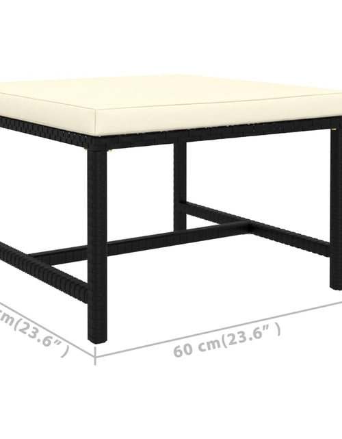 Загрузите изображение в средство просмотра галереи, Set mobilier de grădină cu perne, 6 piese, negru, poliratan
