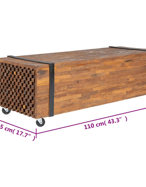 Загрузите изображение в средство просмотра галереи, Măsuță de cafea, 110x45x38 cm, lemn masiv de tec
