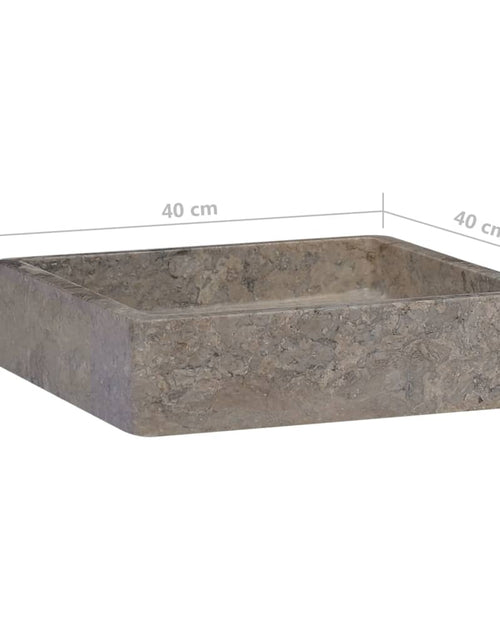 Загрузите изображение в средство просмотра галереи, Chiuvetă, gri, 40x40x10 cm, marmură - Lando
