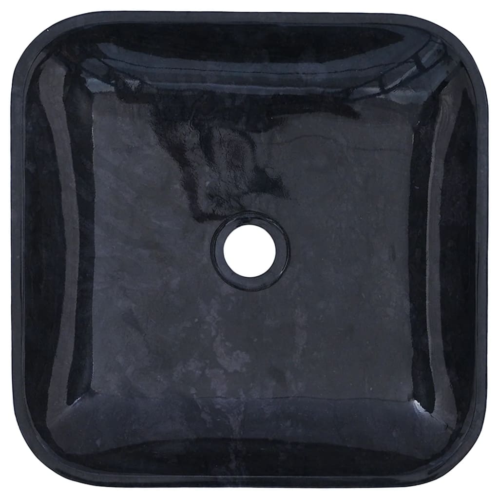 Chiuvetă, neagră, 40x40x10 cm, marmură