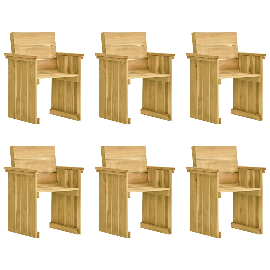 Set mobilier de exterior, 7 piese, lemn de pin tratat